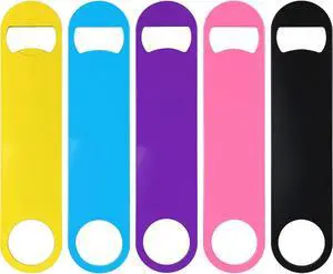 KTOJOY 5 Pack Stainless Steel Colorful Beer Bottle Opener Set, 7 Inch, Large Colorful Design, KTOJOY 5 Pack Stainless Steel Colorful Beer Bottle Opener Set, 7 Inch, Large Colorful Design,