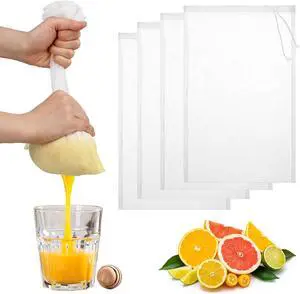 4 Pack Nut Milk Bag 12 x 8 Inch Nut Bag Strainer Reusable Nylon Cloth 4 Pack Nut Milk Bag 12 x 8 Inch Nut Bag Strainer Reusable Nylon Cloth
