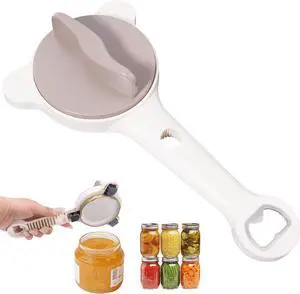 4-in-1 Jar Opener for Seniors & Weak Hands, Adjustable Stainless Steel Opener for Jars, Beer Bottles, and Salad Dressing Easy-Grip Kitchen Tool (White) 4-in-1 Jar Opener for Seniors & Weak Hands, Adjustable Stainless Steel Opener for Jars, Beer Bottles, and Salad Dressing Easy-Grip Kitchen Tool (White)
