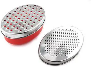 Cheese Grater Two Side Vegetable Slicer Stainless Steel Potato Shredder with Container Use for Carrots Cucumbers Onion Potato Cheese Grater Two Side Vegetable Slicer Stainless Steel Potato Shredder with Container Use for Carrots Cucumbers Onion Potato