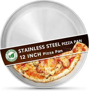 Kevenal Stainless Steel Pizza Pans 12 inch, Pizza-Pan for Oven, Steel Pizza Tray, Round Pizza Plate Set of 1 Kevenal Stainless Steel Pizza Pans 12 inch, Pizza-Pan for Oven, Steel Pizza Tray, Round Pizza Plate Set of 1