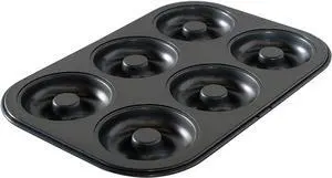 Nordic Ware 6 Cavity Donut Pan, Metal Nordic Ware 6 Cavity Donut Pan, Metal