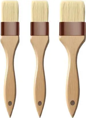 Basting Brush-Pastry Brush,Oil Brush for Cooking,Boar Bristles BBQ Brushes for Grill,Beech Wooden Handle Food Brush for Baking/Spreading Marinade/Sauce/Butter/Egg/Kitchen Baster Brushes(1.5 1 inch) Basting Brush-Pastry Brush,Oil Brush for Cooking,Boar Bristles BBQ Brushes for Grill,Beech Wooden Handle Food Brush for Baking/Spreading Marinade/Sauce/Butter/Egg/Kitchen Baster Brushes(1.5 1 inch)
