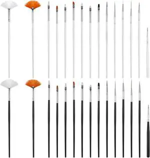 30PCS Food Safe Paint Brushes, Cookie Paint Brushes Cake Painting Brush Fondant Paints Brush Cake Decorating Painting Tool, Icing Pastry Brushs DIY Tool Set for Cupcakes Cookie Decorating Supplies 30PCS Food Safe Paint Brushes, Cookie Paint Brushes Cake Painting Brush Fondant Paints Brush Cake Decorating Painting Tool, Icing Pastry Brushs DIY Tool Set for Cupcakes Cookie Decorating Supplies