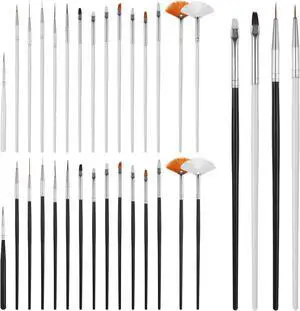 30 PCS Cookie Paint Brushes, Food Paint Brush Cake Decorating Brushes Cookie Decorating Brushes Food Safe Paint Brushes Kit Fondant Brush DIY Tool Set Icing Pastry Brush for Painting Baking, White 30 PCS Cookie Paint Brushes, Food Paint Brush Cake Decorating Brushes Cookie Decorating Brushes Food Safe Paint Brushes Kit Fondant Brush DIY Tool Set Icing Pastry Brush for Painting Baking, White