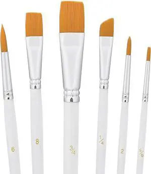 6PCS Cake Painting Brushes Set Food Paint Brushes Food Safe Cake Decorating Brushes for Dusting Edible Glitter Edible Color for Cake Cookie Decoration (White) 6PCS Cake Painting Brushes Set Food Paint Brushes Food Safe Cake Decorating Brushes for Dusting Edible Glitter Edible Color for Cake Cookie Decoration (White)