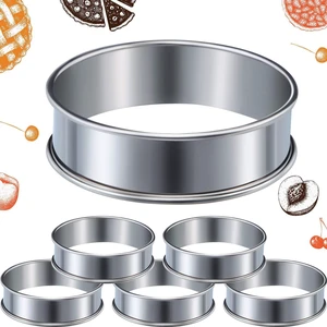 6 Pcs English Muffin Crumpet Rings 3.15 Inch Double Rolled Tart Ring Stainless Steel Nonstick Metal Round Mold for Home Food Making Tool 6 Pcs English Muffin Crumpet Rings 3.15 Inch Double Rolled Tart Ring Stainless Steel Nonstick Metal Round Mold for Home Food Making Tool