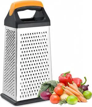 Cheese Grater, 4 Sided Stainless Steel Box Grater, Vegetable Slicer with Non-Slip Base, Kitchen Food Shredder for Block Cheese Vegetables, Dishwasher Safe Cheese Grater, 4 Sided Stainless Steel Box Grater, Vegetable Slicer with Non-Slip Base, Kitchen Food Shredder for Block Cheese Vegetables, Dishwasher Safe