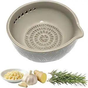 Garlic Grater Bowl Handmade Herb Stripper Plate Garlic Grater Bowl Handmade Herb Stripper Plate