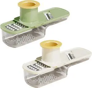 Versatile Ginger Grater, Garlic Mincer - Kitchen Small Grater with Safe Hand Guard Design for Ginger & Garlic, Stainless Steel Blades for Grating, Julienne & Thin Slicing (2 Pack) Versatile Ginger Grater, Garlic Mincer - Kitchen Small Grater with Safe Hand Guard Design for Ginger & Garlic, Stainless Steel Blades for Grating, Julienne & Thin Slicing (2 Pack)