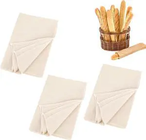 3Pcs Linen Cloth for Bread Baking 14x18 Inches Tea Towels for Baking Sourdough Bread Proofing Towel Pastry Cloth for Dough, Baguettes, Loaves, Pastry, Homemade Bread 3Pcs Linen Cloth for Bread Baking 14x18 Inches Tea Towels for Baking Sourdough Bread Proofing Towel Pastry Cloth for Dough, Baguettes, Loaves, Pastry, Homemade Bread