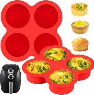 Puyeipt Air Fryer Egg Bite Molds, 2 Pack, 8 Cups Puyeipt Air Fryer Egg Bite Molds, 2 Pack, 8 Cups
