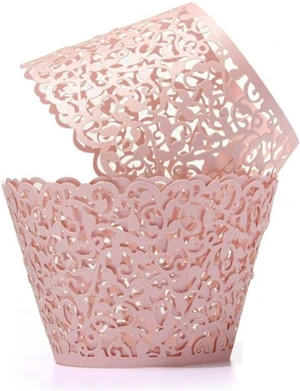 YOZATIA Vine Cupcake Wrappers, 60PCS Lace Cupcake Liners for Regular Sized Cupcake (Pink) YOZATIA Vine Cupcake Wrappers, 60PCS Lace Cupcake Liners for Regular Sized Cupcake (Pink)