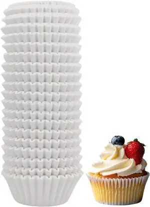 500 Counts Mini Cupcake Liners, White Muffin Baking Cups Liners 500 Counts Mini Cupcake Liners, White Muffin Baking Cups Liners