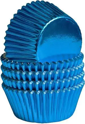 Blue-Foil Cupcake-Liners Baking-Cupcake,For Birthday Parties Wedding 100Pcs Blue-Foil Cupcake-Liners Baking-Cupcake,For Birthday Parties Wedding 100Pcs