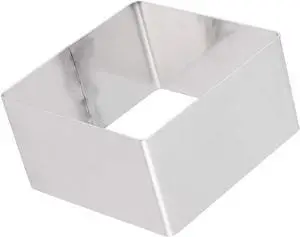 Luxshiny Square Cake Ring 3.66In Stainless Steel Mousse Mold Pastry Cutter for Baking Desserts Cookies Tarts Fondant Bread Sandwiches and Cheese Luxshiny Square Cake Ring 3.66In Stainless Steel Mousse Mold Pastry Cutter for Baking Desserts Cookies Tarts Fondant Bread Sandwiches and Cheese