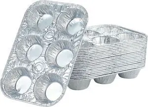 Waytiffer (10pack Muffin Pan 6-Cup Cupcake Aluminum Pans Favorite Muffin Tin Size for Baking Cupcakes Muffins and Mini Pies - Standard Size Waytiffer (10pack Muffin Pan 6-Cup Cupcake Aluminum Pans Favorite Muffin Tin Size for Baking Cupcakes Muffins and Mini Pies - Standard Size