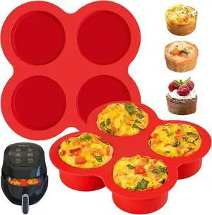 JOERSH Air Fryer Egg Mold, 2 Pack, 4 Cups JOERSH Air Fryer Egg Mold, 2 Pack, 4 Cups