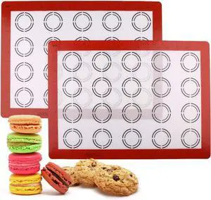 LotFancy Silicone Baking Mat, 2 Pack Non Stick Macaron Baking Liner for Cookies, Rolling Dough, Bread and Pastry, Reusable Baking Sheet,16.5"x11.5" LotFancy Silicone Baking Mat, 2 Pack Non Stick Macaron Baking Liner for Cookies, Rolling Dough, Bread and Pastry, Reusable Baking Sheet,16.5"x11.5"