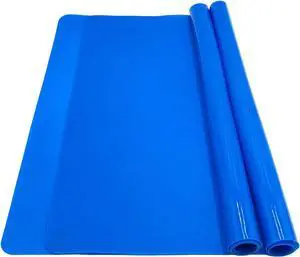 Silicone Baking Mats for Dough Rolling Pastry Fondant Mat Large Nonstick and Nonslip, Countertop Protector, Dining Table Mat and Placemat 20'' by 16''(Blue 2 Pack) Silicone Baking Mats for Dough Rolling Pastry Fondant Mat Large Nonstick and Nonslip, Countertop Protector, Dining Table Mat and Placemat 20'' by 16''(Blue 2 Pack)