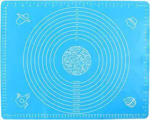 Silicone Baking Mat, 19.7 Inch x 15.7 Inch Blue Pastry Mat with Size Scale, Anti Stick and Anti Slip Mat for Kneading Dough in Ketchen, Picnic and Party (Blue, 50x40) Silicone Baking Mat, 19.7 Inch x 15.7 Inch Blue Pastry Mat with Size Scale, Anti Stick and Anti Slip Mat for Kneading Dough in Ketchen, Picnic and Party (Blue, 50x40)