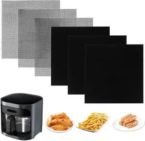 RAINFLOW 6 Pack Air Fryer Oven Liners - 12" x 12" Toaster Oven Liners for Bottom of Oven Air Fryer Mat Non-stick Reusable Compatible with Fry Toaster Baking Microwave Gas & Electric Grill RAINFLOW 6 Pack Air Fryer Oven Liners - 12" x 12" Toaster Oven Liners for Bottom of Oven Air Fryer Mat Non-stick Reusable Compatible with Fry Toaster Baking Microwave Gas & Electric Grill