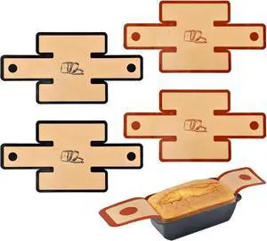 4Pcs Silicone Loaf Pan Liners, Silicone Bread Sling Nonstick Loaf Pan Liner 4Pcs Silicone Loaf Pan Liners, Silicone Bread Sling Nonstick Loaf Pan Liner