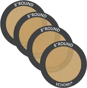 Silicone Baking Mats, Set of 4, Round dia 8 Inch, Non Stick, BPA Free, Baking Sheet Pan Liner for Cake,Pizza,Cookies,Macaron,Bread,Pastry,Toaster (Gray, Round-dia 8 inch) Silicone Baking Mats, Set of 4, Round dia 8 Inch, Non Stick, BPA Free, Baking Sheet Pan Liner for Cake,Pizza,Cookies,Macaron,Bread,Pastry,Toaster (Gray, Round-dia 8 inch)