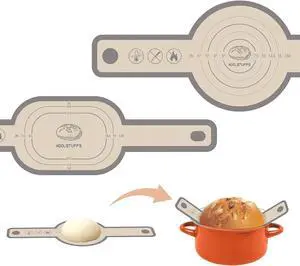 2 PCS Silicone Bread Sling with Round and oval, Grey 2 PCS Silicone Bread Sling with Round and oval, Grey