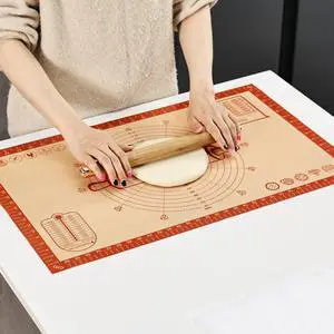 Cook's Aid Silicone Pastry Mat Extra Large with Measurements 26''x16'' for Reusable,Non-slip Silicone Baking Mat, Counter, Dough Rolling, Oven Liner,Fondant/Pie Crust, Red Cook's Aid Silicone Pastry Mat Extra Large with Measurements 26''x16'' for Reusable,Non-slip Silicone Baking Mat, Counter, Dough Rolling, Oven Liner,Fondant/Pie Crust, Red