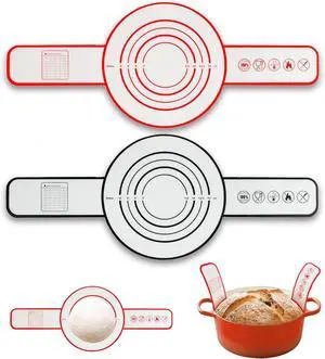 2 Pcs Sourdough Silicone Bread Sling for Dutch Oven Liners 2 Pcs Sourdough Silicone Bread Sling for Dutch Oven Liners