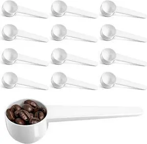 12 Pack Plastic Measuring Scoop, Long Handle Plastic Tea Scoop, 15 cc/1 tablespoon/15 mL for Measuring Coffee Tea Milk Spices Protein Pet Food, White 12 Pack Plastic Measuring Scoop, Long Handle Plastic Tea Scoop, 15 cc/1 tablespoon/15 mL for Measuring Coffee Tea Milk Spices Protein Pet Food, White