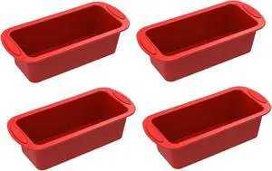 4 Pack Mini Loaf Pans,Nonstick Silicone Bread Loaf Pans 4 Pack Mini Loaf Pans,Nonstick Silicone Bread Loaf Pans