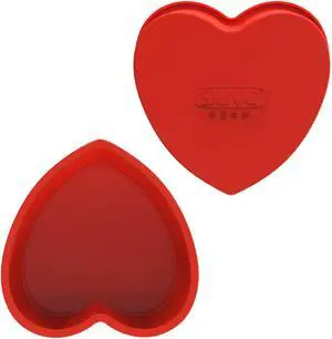 8 inch Heart Shaped Cake Pans, 2 Pack Nonstick Silicone Heart Cake Pans 8 inch Heart Shaped Cake Pans, 2 Pack Nonstick Silicone Heart Cake Pans