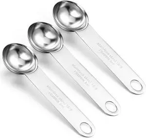 3Pcs 5ml 1 Teaspoon Tablespoon Measuring Spoon Single Stainless Steel Table Spoons Measuring Spoon Short Handle Metal Measure Spoons Kitchen Teaspoon Scoop Only 3Pcs 5ml 1 Teaspoon Tablespoon Measuring Spoon Single Stainless Steel Table Spoons Measuring Spoon Short Handle Metal Measure Spoons Kitchen Teaspoon Scoop Only