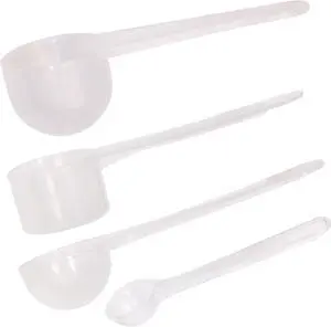 ONLYKXY 4pcs Clear Long Handle Plastic Measuring Spoons Coffee Protein Milk Powder Scoops Spoon Kitchen Tools (1g/3g/5g/10g) ONLYKXY 4pcs Clear Long Handle Plastic Measuring Spoons Coffee Protein Milk Powder Scoops Spoon Kitchen Tools (1g/3g/5g/10g)
