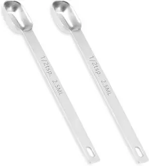 2PCS 1/2 Teaspoon Stainless Steel Single Measuring Spoon 2.5 ml Teaspoon Rectangular Individual Measuring Spoons (1/2Tsp | 2.5 ML | 2.5 cc | 1/2 Tablespoon) 2PCS 1/2 Teaspoon Stainless Steel Single Measuring Spoon 2.5 ml Teaspoon Rectangular Individual Measuring Spoons (1/2Tsp | 2.5 ML | 2.5 cc | 1/2 Tablespoon)
