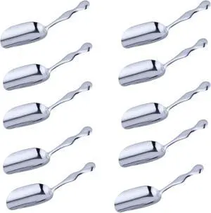 10 Pcs Mini Candy Scoops Stainless Steel Tea Coffee Ice Shovel Teaspoon Small Shovel for Tea, Coffee, Candy, Ice Cream, Dessert, Sugar, Kitchen Or Buffet 10 Pcs Mini Candy Scoops Stainless Steel Tea Coffee Ice Shovel Teaspoon Small Shovel for Tea, Coffee, Candy, Ice Cream, Dessert, Sugar, Kitchen Or Buffet