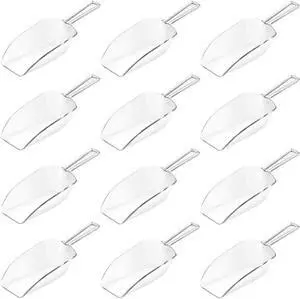 12 Pack 6.7" Mini Acrylic Plastic Ice Scoops Multi Purpose Clear Candy Scoops for Dessert Buffets Kitchen, Protein Powders, Ice Cream, Coffee, Tea Jar (Medium) 12 Pack 6.7" Mini Acrylic Plastic Ice Scoops Multi Purpose Clear Candy Scoops for Dessert Buffets Kitchen, Protein Powders, Ice Cream, Coffee, Tea Jar (Medium)