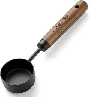 Tyqour 1 Tablespoon Scoop Stainless Steel Coffee Measuring Spoon Coffee Scoop for Ground Coffee Walnut Handle 15 Ml Teaspoon Scoop Perfect for Coffee, Tea Tyqour 1 Tablespoon Scoop Stainless Steel Coffee Measuring Spoon Coffee Scoop for Ground Coffee Walnut Handle 15 Ml Teaspoon Scoop Perfect for Coffee, Tea