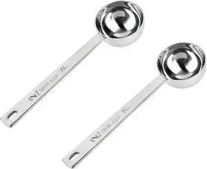 Stainless Steel Coffee Scoop, 2 Tablespoon (30ml), Set of 2 Stainless Steel Coffee Scoop, 2 Tablespoon (30ml), Set of 2