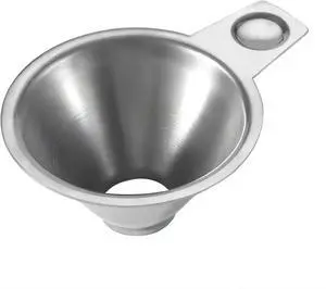 Stainless Steel Spice Funnel with Handle for Kitchen Use Filling Spice Jars, FIFO Squeeze Bottles, Spill-Free Metal Funnel for Salt Pepper Powder, Condiment, Sauce (0.92" Bottom) Stainless Steel Spice Funnel with Handle for Kitchen Use Filling Spice Jars, FIFO Squeeze Bottles, Spill-Free Metal Funnel for Salt Pepper Powder, Condiment, Sauce (0.92" Bottom)