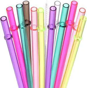 Dakoufish 13 Inch Reusable Plastic Replacement Straws For 40/30 oz Tumbler Dakoufish 13 Inch Reusable Plastic Replacement Straws For 40/30 oz Tumbler