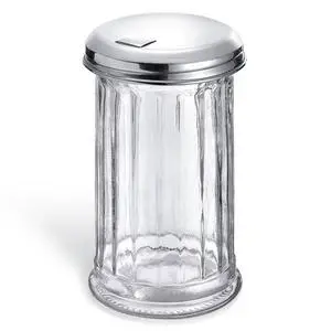 12 Oz Glass Sugar Container for Coffee Bar, Stainless Steel Lid 12 Oz Glass Sugar Container for Coffee Bar, Stainless Steel Lid