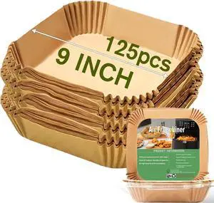 Large Air Fryer Disposable Paper Liners Square 9 Inch for 5-8QT Air fryer Large Air Fryer Disposable Paper Liners Square 9 Inch for 5-8QT Air fryer