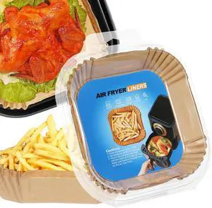 Thick Air Fryer Paper Liners Disposable Parchment Paper Non-Stick 100PCS Fit 3-5QT Air Fryer Liners Air Roasting Microwave Basket Oil-proof Resistant Baking Parchment Paper(Square, 6.5inch) Thick Air Fryer Paper Liners Disposable Parchment Paper Non-Stick 100PCS Fit 3-5QT Air Fryer Liners Air Roasting Microwave Basket Oil-proof Resistant Baking Parchment Paper(Square, 6.5inch)