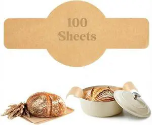 Marspark 100 Pcs Parchment Paper Bread Sling, Round Marspark 100 Pcs Parchment Paper Bread Sling, Round