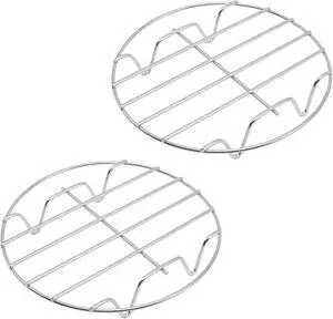 2 Pack Round Cooking Racks, 304 Stainless Steel Baking and Cooling Steaming Roasting Rack for Air Fryer Pot Pressure Cooker Canning(5.9 Inch) 2 Pack Round Cooking Racks, 304 Stainless Steel Baking and Cooling Steaming Roasting Rack for Air Fryer Pot Pressure Cooker Canning(5.9 Inch)