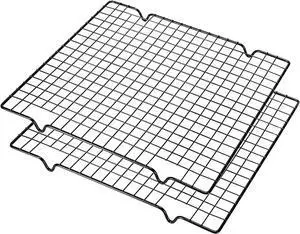 VNIMTI 2 Pack Cooling Rack for Baking Cooking, 11" x 10" Squares Wire Racks VNIMTI 2 Pack Cooling Rack for Baking Cooking, 11" x 10" Squares Wire Racks
