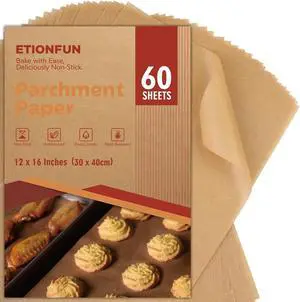 60Pcs Unbleached Parchment Paper Sheets for Baking. 12x16 Inches Parchment Paper, Precut Baking Paper Sheets, Parchment Sheets for Air Fryer, Grilling, Steaming. 60Pcs Unbleached Parchment Paper Sheets for Baking. 12x16 Inches Parchment Paper, Precut Baking Paper Sheets, Parchment Sheets for Air Fryer, Grilling, Steaming.